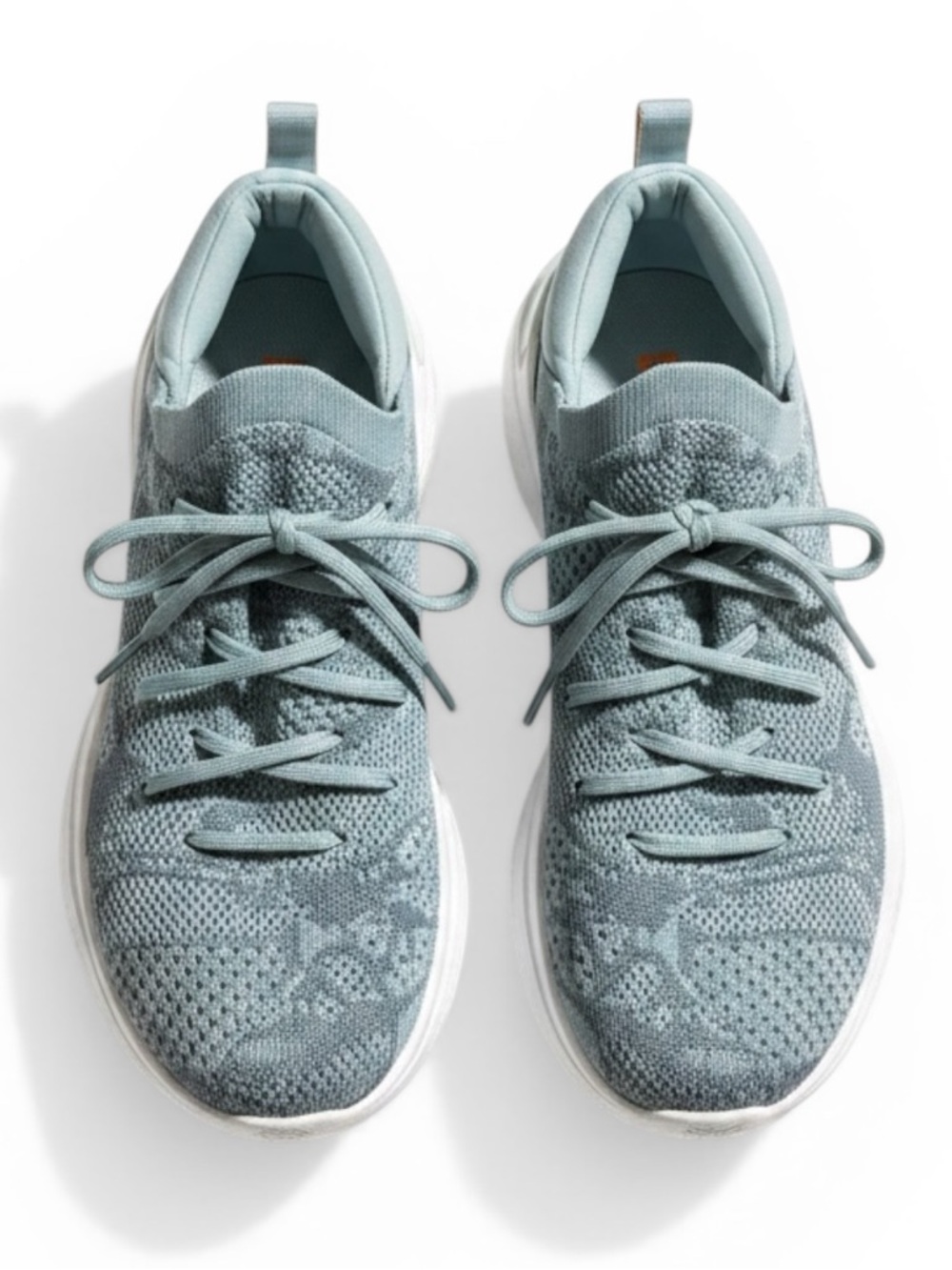Sorel Kinetic Impact Lace Sneakers Sage Green  Blue Knit Athletic Shoes 7